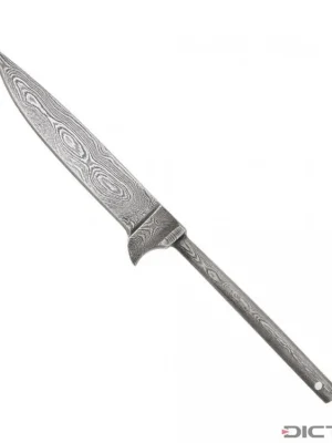 Čepel Dictum 719832 - Round Stick Tang Blade Blank, Random Damascus, Délka čepele 70 mm Nejlepší Volba