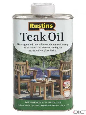 Originální Dictum 810225 - Rustins Teak Oil, Food-safe, 1 l