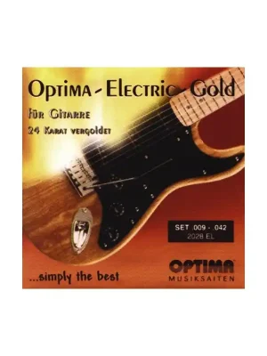 Expresní Doručení Optima struny pro E-kytaru Gold Strings Round Wound Sada