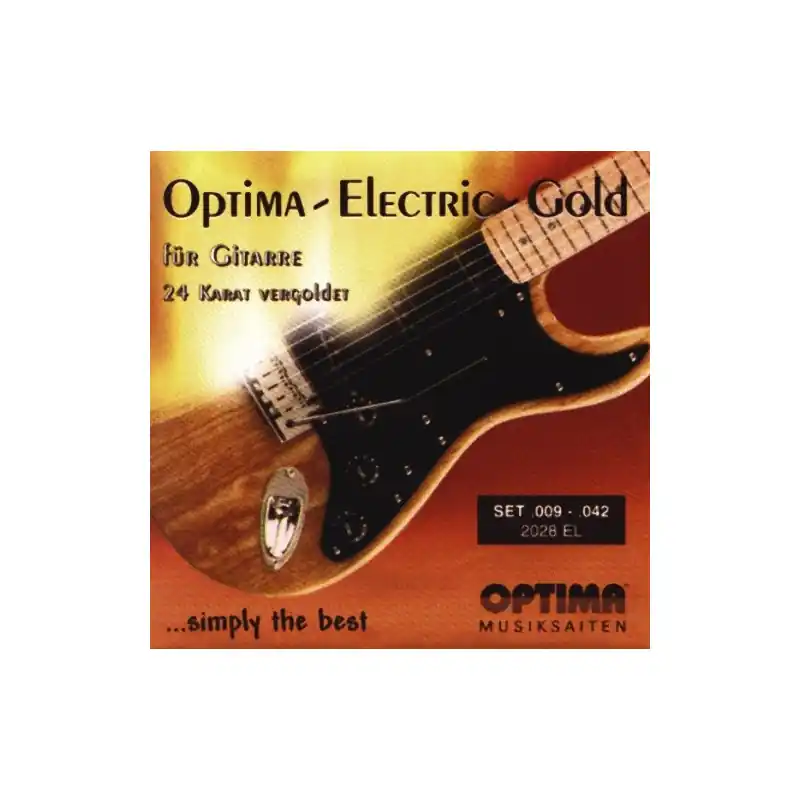 Expresní Doručení Optima struny pro E-kytaru Gold Strings Round Wound Sada