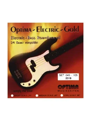 Optima struny pro E-bas Gold Strings Round Wound Sada, 050 Přímo Od Výrobce