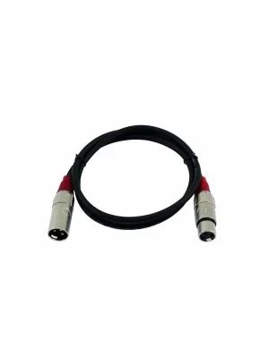 Kabel MC-15R, zástrčka - zásuvka, XLR, symetrický, červený, 1,5m Sezónní Sleva