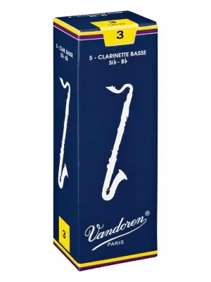 Originální VANDOREN CR123 - plátky pro Bas klarinet tvrdost 3