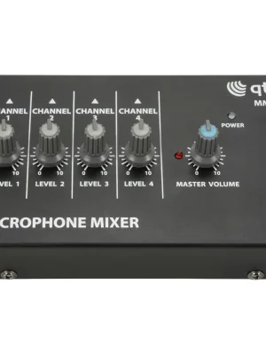 Nejprodávanější QTX MM41 Kompaktní mikrofonní směšovač, 4 vstupy