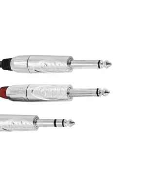 Kabel AK-30 Jack 6,3 stereo - 2x Jack 6,3 mono, 3 m Cenový Hit