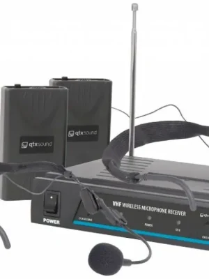 QTX VN2, 2-kanálový bezdrátový mikrofonní set 173,8 MHz / 174,8 MHz Cenový Hit