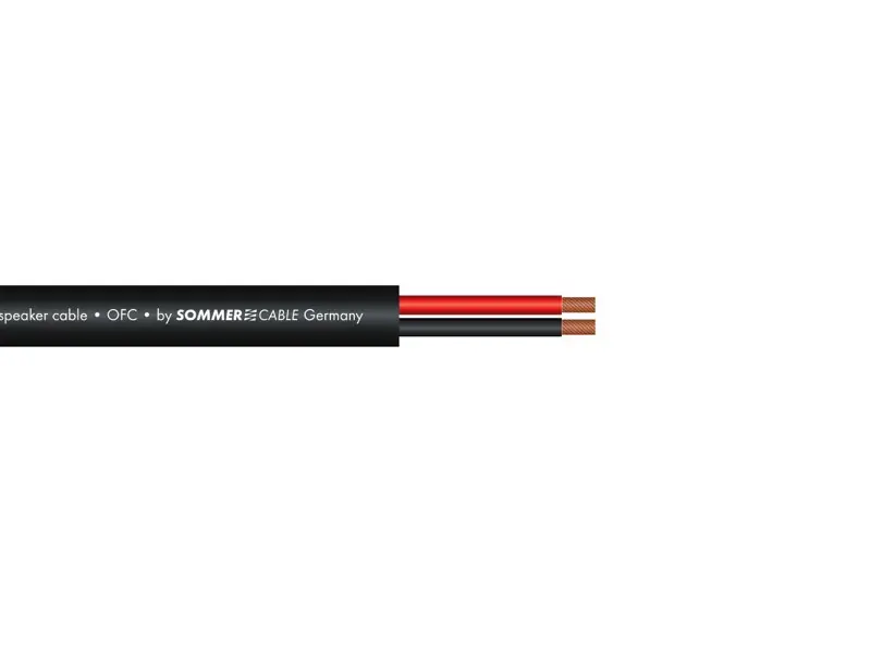 Originální Sommer Cable reproduktorový kabel FRNC, 2x2,5 mm, černý, 100 m role