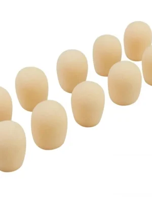 Cenově Výhodný Omnitronic UHF-100, mikrofonní protivětrné kryty, světlé, 10ks