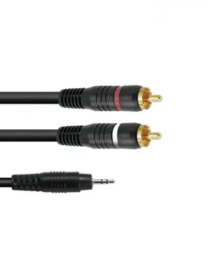 Dokud Zásoby Vydrží Omnitronic kabel 1x stereo mini Jack 3,5 mm/2xRCA, 0,5m