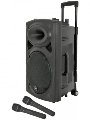 Vysoce Kvalitní QTX QR12PABT, mobilní 12" zvukový systém MP3/BT/SD/USB/2x VHF