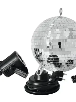 Akční Cena Eurolite zrcadlová koule 20cm s LED spotem, 6000K