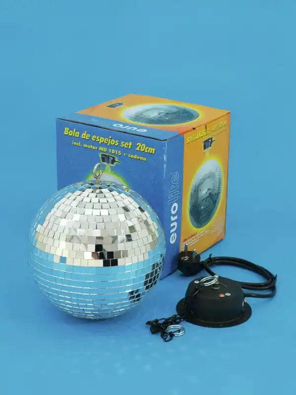 Zrcadlová koule 20cm SET, včetně motorku Autentický