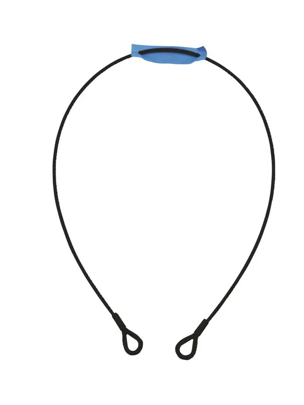 Ocelové jistící lanko 4 mm x 1000 mm, černé s koncovými úvazky Aktuální