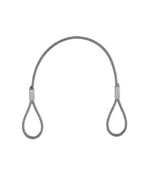 Sezónní Sleva Ocelové jistící lanko 3 mm x 400 mm (SC), stříbné bez karabiny