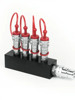 TCM FX CO2 distribuční blok (4x3/8 in to 1x3/4 out) Originální