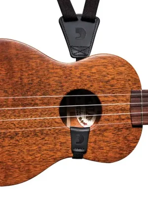 D'Addario Eco-Comfort Ukulele Strap, Black Přímo Od Výrobce