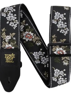 Značkový 5362 Ernie Ball Classic Jacquard Guitar/Bass Strap - White Blossom - kytarový pás - 1ks
