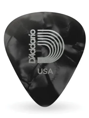 Dokud Zásoby Vydrží D'Addario Black Pearl Celluloid Guitar Picks, 10 pack, Heavy
