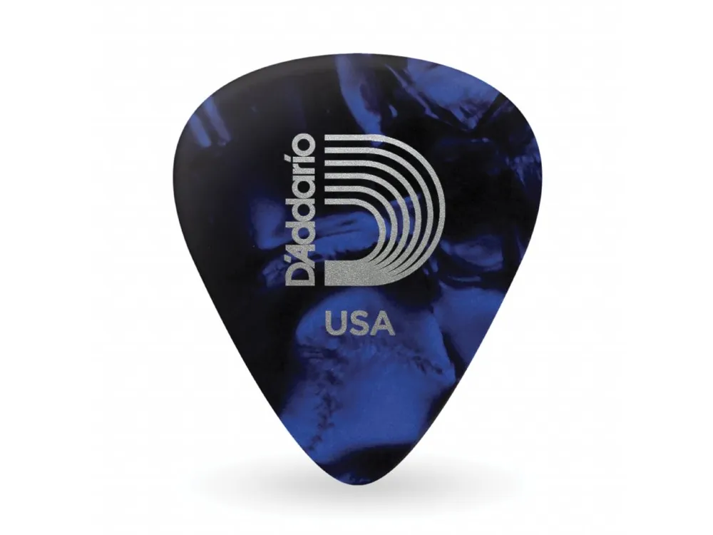 Finální Výprodej D'Addario Blue Pearl Celluloid Guitar Picks, 100 pack, Extra Heavy