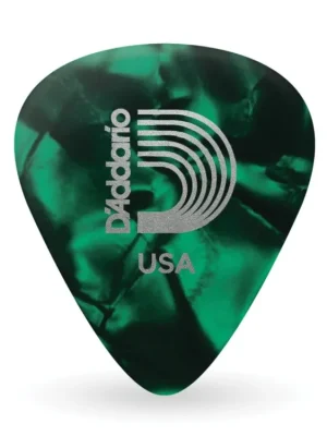 D'Addario Green Pearl Celluloid Guitar Picks, 10 pack, Medium Nejlepší Volba