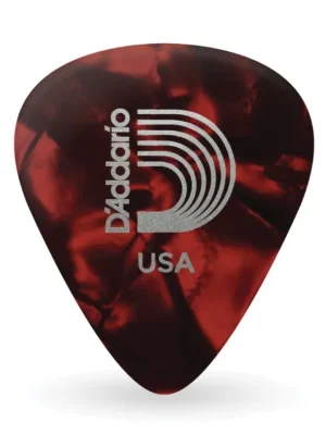 Must-Have D'Addario Red Pearl Celluloid Guitar Picks, 100 pack, Heavy