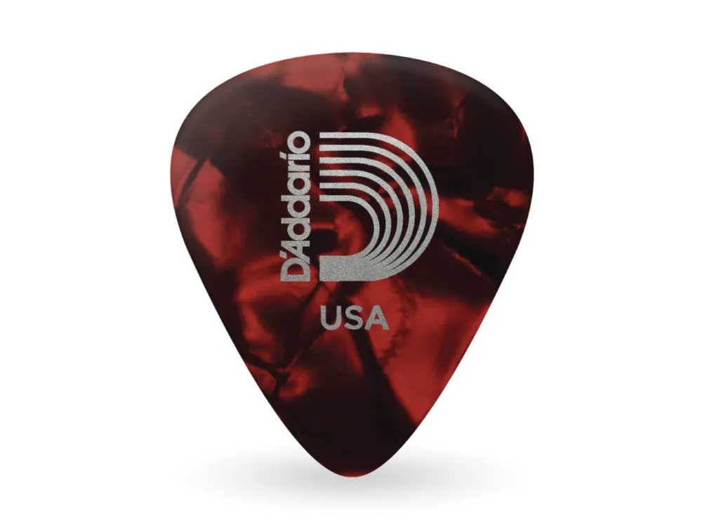 D'Addario Red Pearl Celluloid Guitar Picks, 25 pack, Light Rychlé Dodání