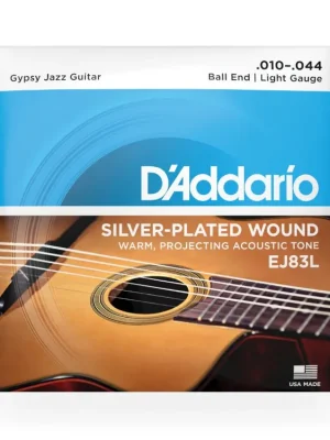 Odeslání Ihned D'Addario EJ83L Gypsy Jazz Acoustic Guitar Strings, Ball End, Light, 10-44