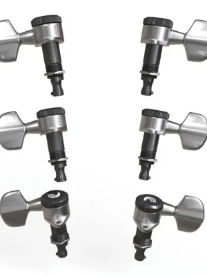 Levný D'Addario Auto-Trim Locking Tuning Machines, 3 + 3 Setup, Chrome
