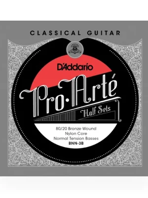 D'Addario BNN-3B Pro-Arte 80/20 Bronze on Nylon Core Classical Guitar Half Set, Normal Tension Výhodná Nabídka