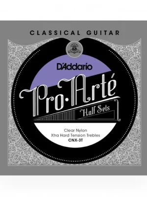 Akce D'Addario CNX-3T Pro-Arte Clear Nylon Classical Guitar Half Set, Extra Hard Tension
