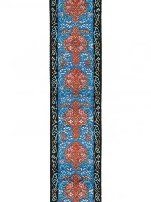 D'Addario Eco-Comfort Woven Guitar Strap, Blue & Orange Ověřený