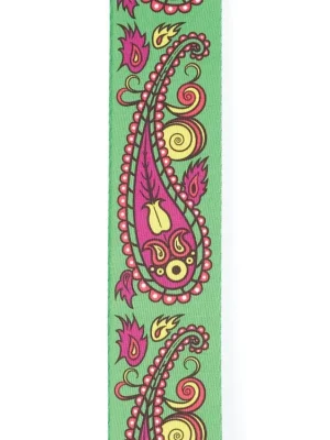 Omezená Nabídka D'Addario Joe Satriani Guitar Strap, Paisley Green