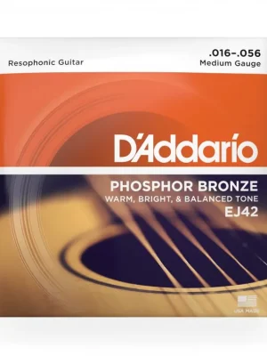 Must-Have D'Addario EJ42 Resophonic Guitar Strings, 16-56