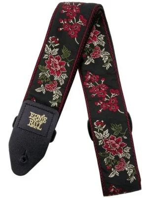 Ověřený Kytarový popruh Ernie Ball 4142 Polypro Jacquard Strap - Red