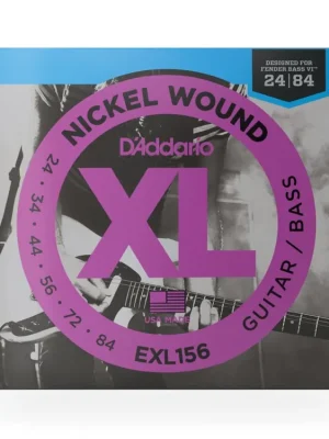 Oblíbený D'Addario EXL156 Nickel Wound Electric Guitar/Nickel Wound Bass Strings, Fender Nickel Wound Bass VI, 24-84