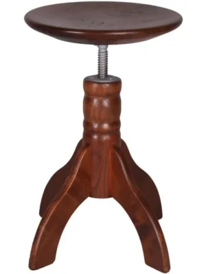 Otočná klavírní židle Skotnica, ořech, dřevěný sedák Speciální Cena