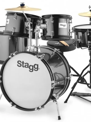 Stagg TIM JR 5/16B BK, dětská bicí sada, černá Cenově Výhodný