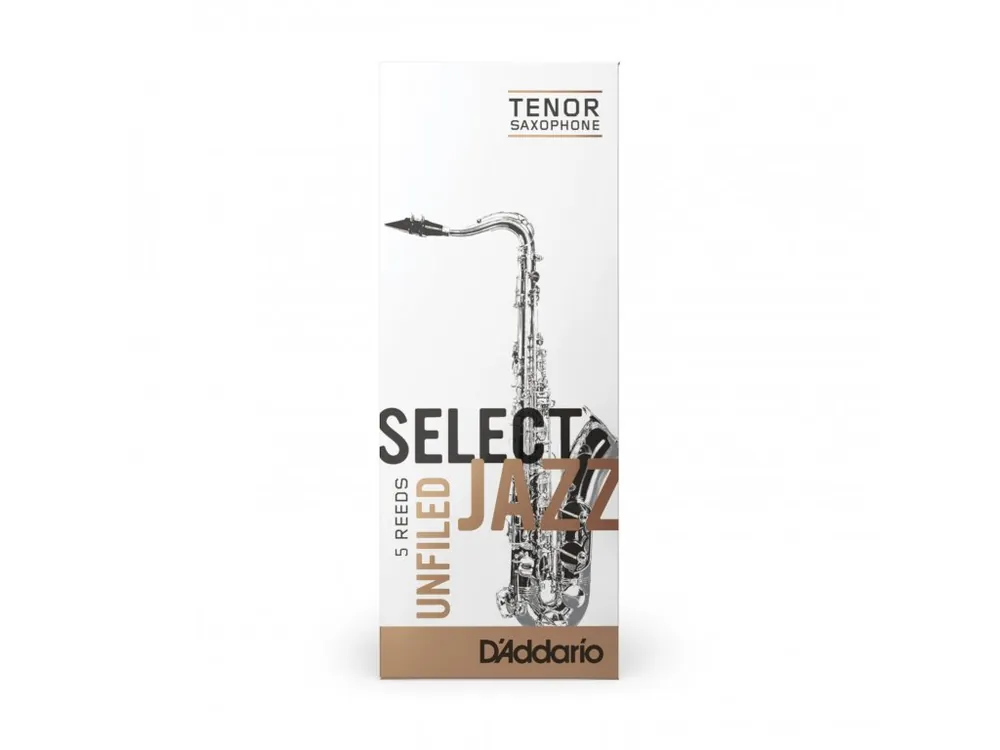 Poslední Šance D'Addario Select Jazz Unfiled Tenor Saxophone Reeds, Strength 2 Hard, 5-pack