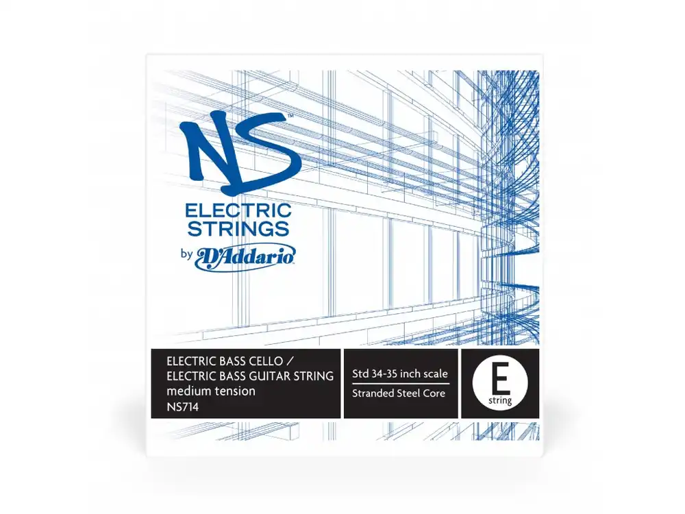 D'Addario NS Electric Bass/Cello Single E String, 4/4 Scale, Medium Tension Finální Výprodej