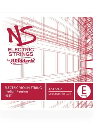 Top Prodej D'Addario NS Electric Violin Single E String, 4/4 Scale, Medium Tension