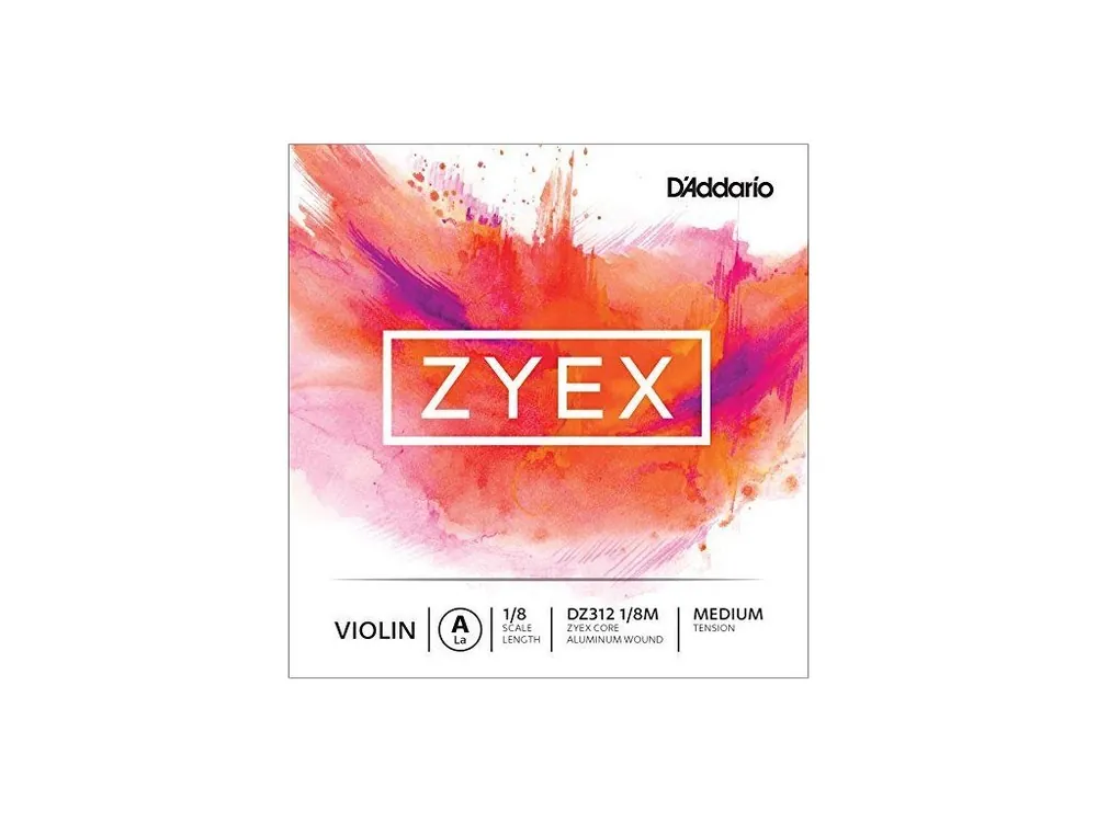 D'Addario Zyex Violin Single A String, 1/8 Scale, Medium Tension Přímo Od Výrobce
