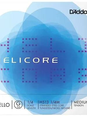 Koupit Online D'Addario Helicore Cello Single G String, 1/4 Scale, Medium Tension