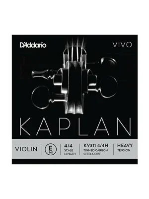 D'Addario Kaplan Vivo Violin E String, 4/4 Scale, Heavy Tension Výhodná Nabídka