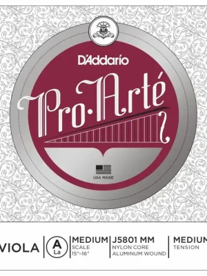 D'Addario Pro-Arte Viola Single A String, Medium Scale, Medium Tension Vrácení Zdarma