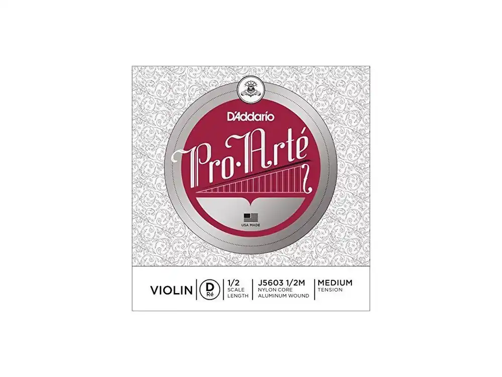 Novinka D'Addario Pro-Arte Violin Single D String, 1/2 Scale, Medium Tension