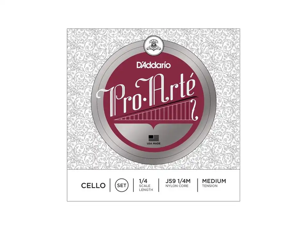 Doprava Zdarma D'Addario Pro-Arte Cello String Set, 1/4 Scale, Medium Tension