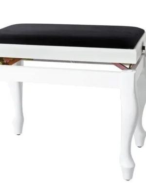 Gewa Deluxe Classic - Bílý mat - Klavírní stolička Bezpečná Platba