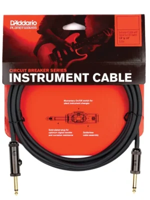 Novinka D'Addario Circuit Breaker Momentary Mute Instrument Cable, 30 feet