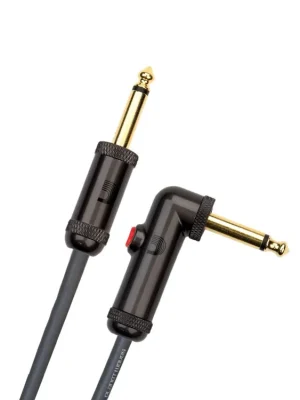 D'Addario Circuit Breaker Instrument Cable with Latching Cut-Off Switch, Right Angle Plug, 20 feet Expresní Doručení