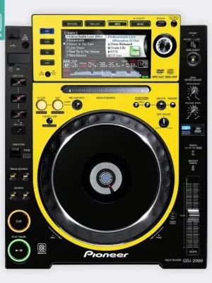 Skin CDJ-2000 COLORS DVS Yellow Hit Sezóny